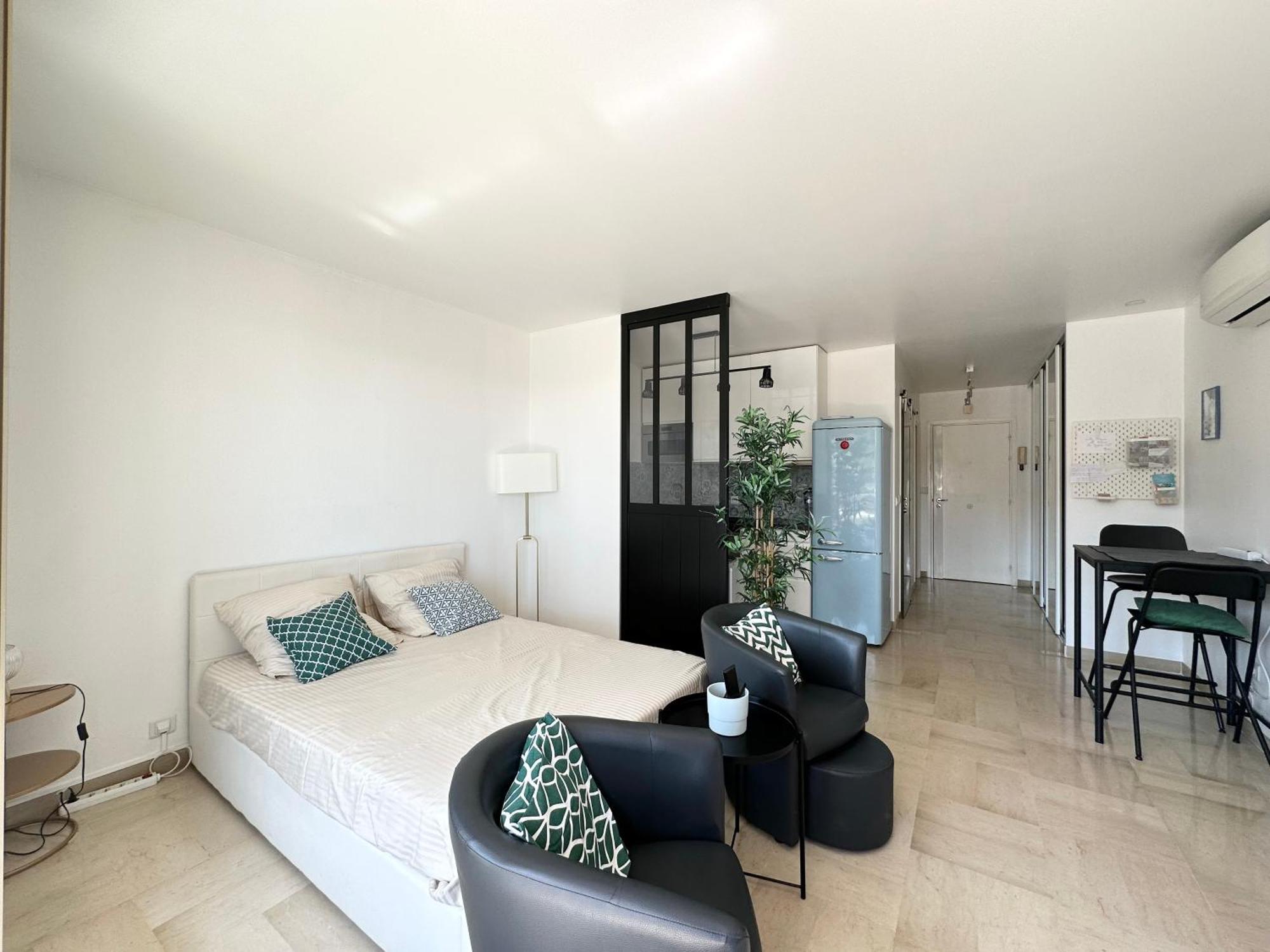 Nice, Grand Studio - Piscine - Terrasse Vue Mer Apartamento Exterior foto