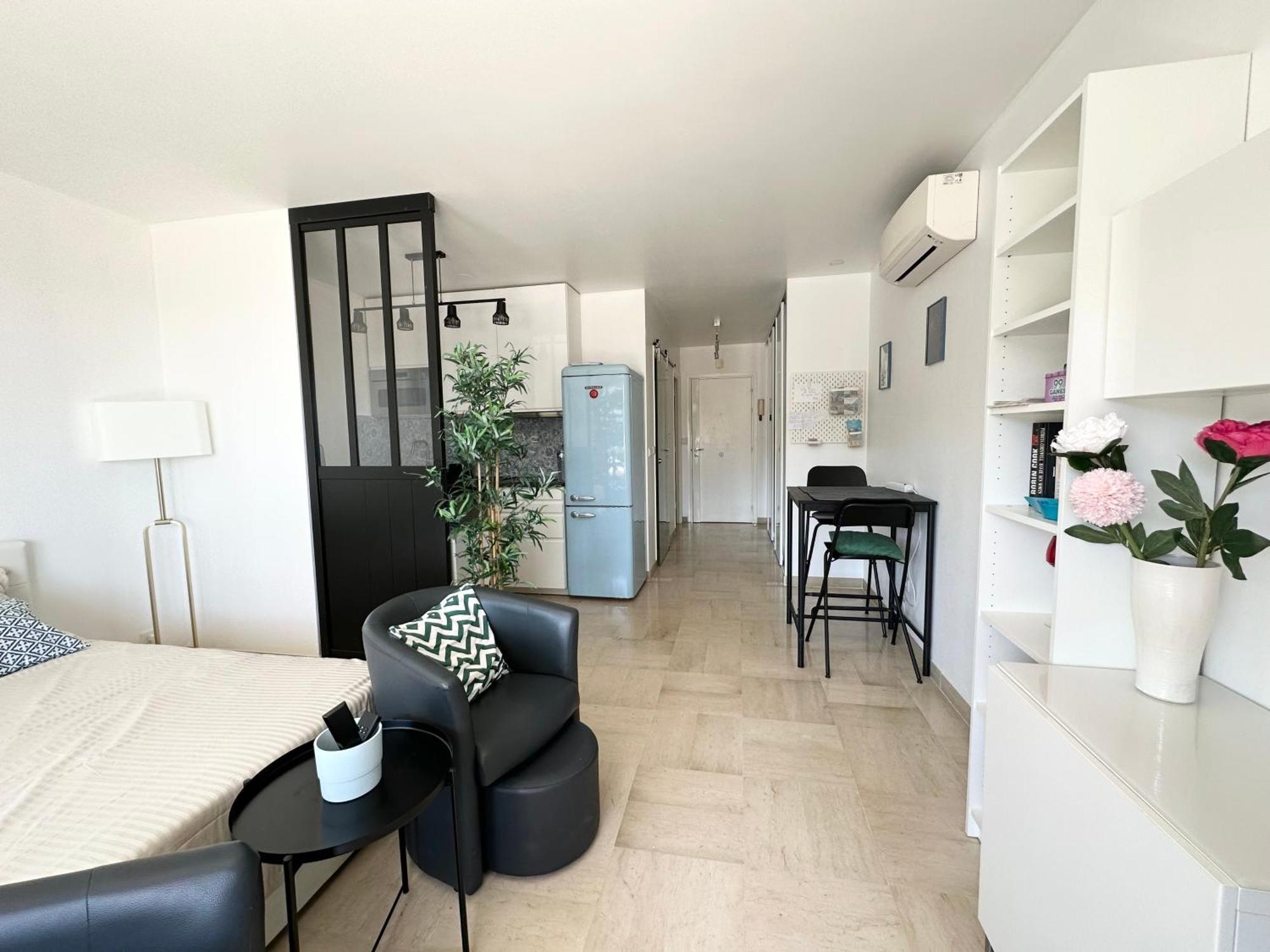 Nice, Grand Studio - Piscine - Terrasse Vue Mer Apartamento Exterior foto