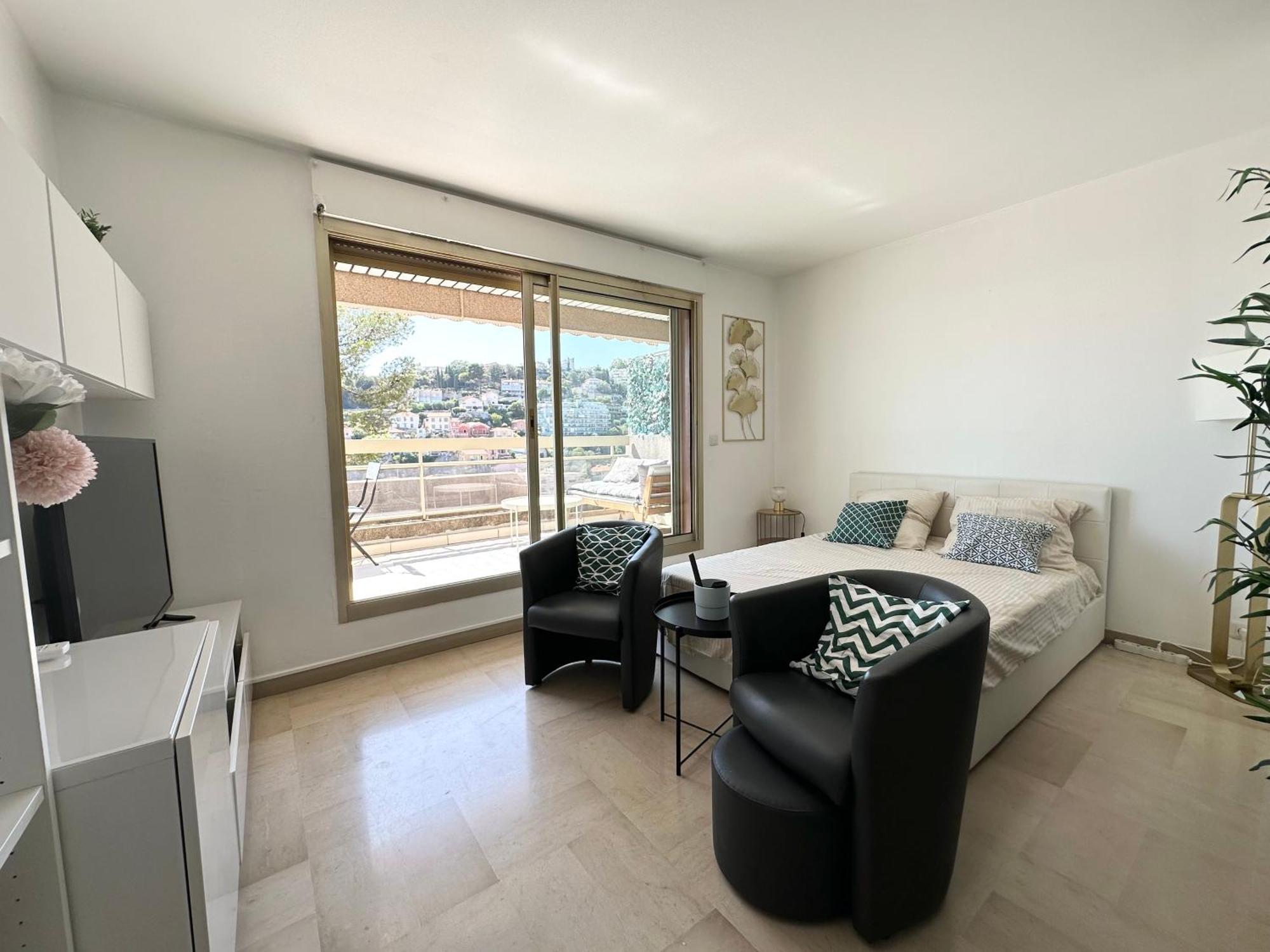 Nice, Grand Studio - Piscine - Terrasse Vue Mer Apartamento Exterior foto