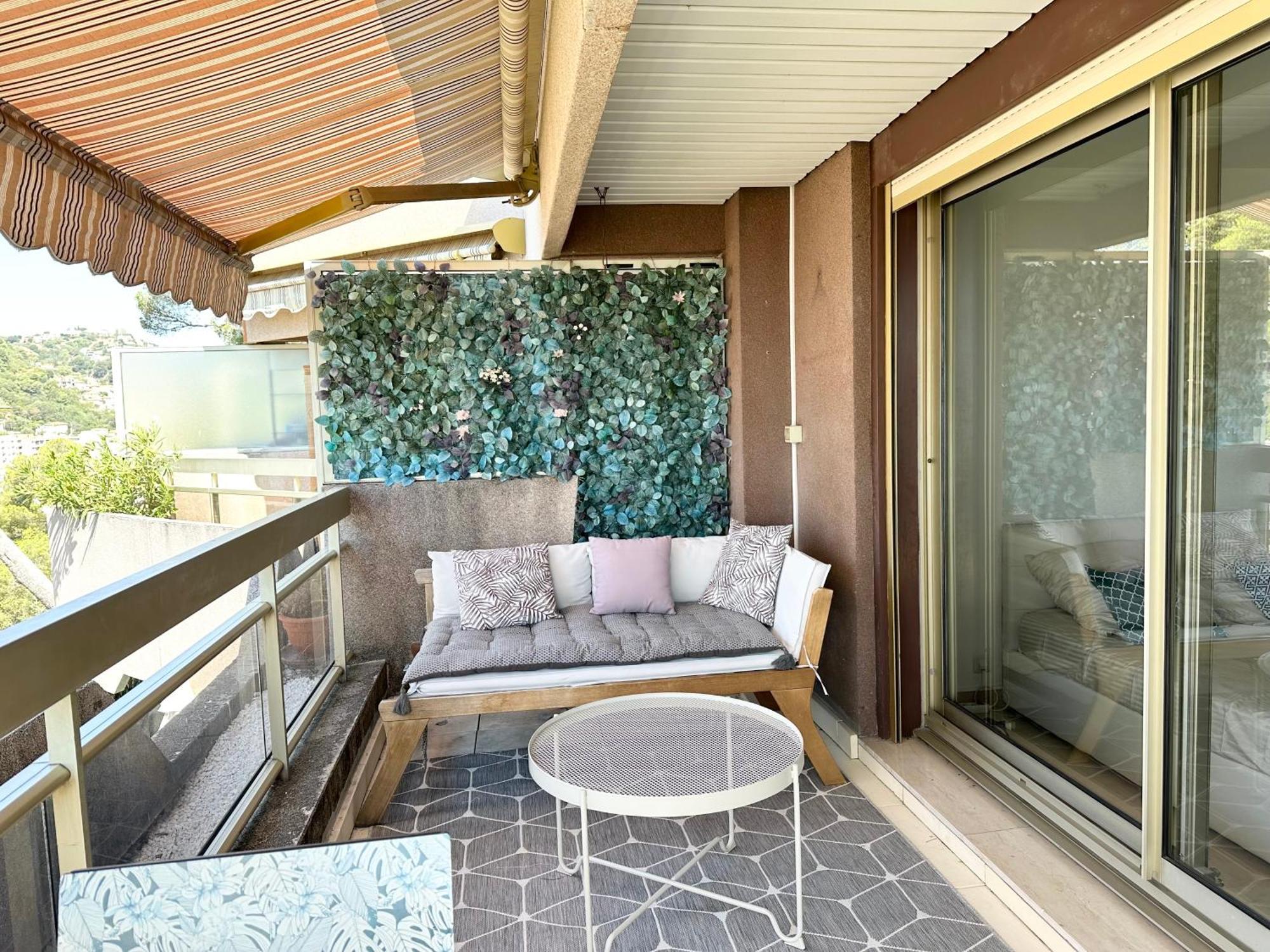 Nice, Grand Studio - Piscine - Terrasse Vue Mer Apartamento Exterior foto