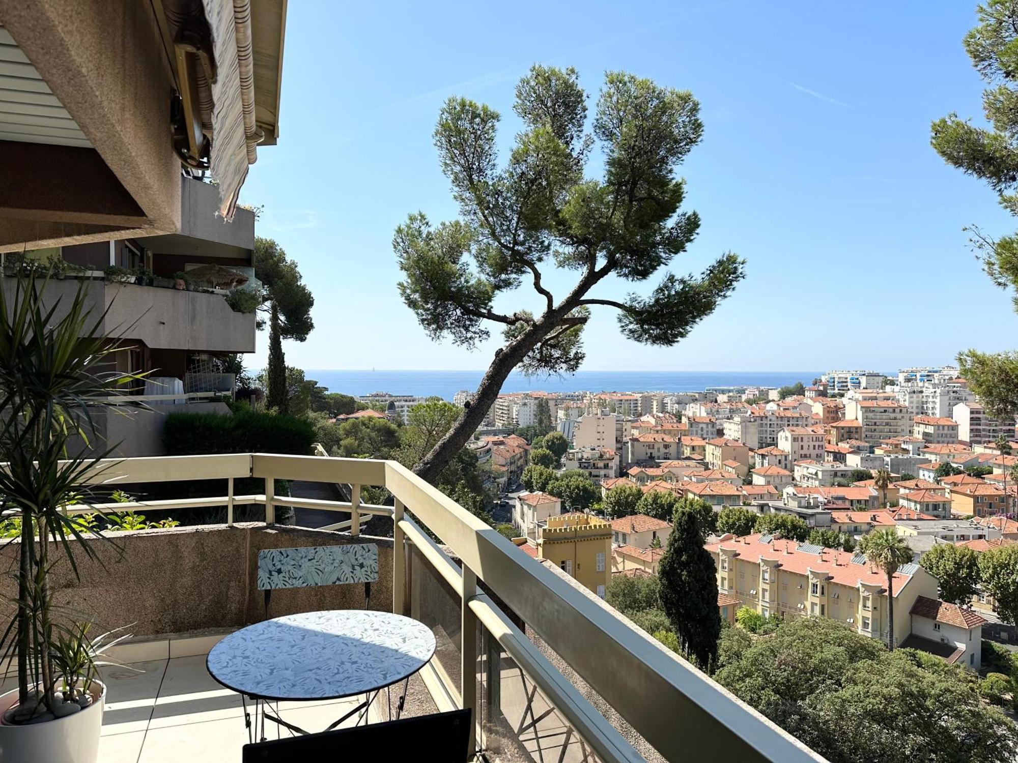 Nice, Grand Studio - Piscine - Terrasse Vue Mer Apartamento Exterior foto